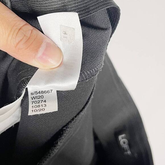 LOFT Size 8 Charcoal Gray High Waist Skinny Pants Cotton Stretch Work Office - Picture 8 of 8